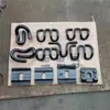 Fixadores de mola, Grampos de mola para trilhos de aço Tipo II, Placas de base para trilhos de bitola P50 P60, Placas de conexão de trilhos, Parafusos de cauda de peixe