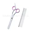 Tesouras para Tosquia de Animais de Estimação, Tesouras Integradas de Aço Integral para Aparar Pelos de Cachorro, Tesouras Domésticas de Dentes Planos, Tesouras Curvas, Suprimentos Exclusivamente para Vendas Transfronteiriças