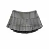 Sy9197-26 Novo Estilo de Início de Primavera Saia Plissada Cintura Média-Baixa Estilo JK Saia Tartan Estilo Americano Puro Desejo Menina Popular Padrão Tartan