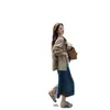 Nuevo abrigo de trench casual versátil de otoño e invierno, de corte holgado, manga larga, de un solo botón, chaqueta cárdigan simple y elegante para mujeres petite