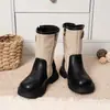 Botas de media caña estilo británico para niños, nuevo modelo otoño 2026, botas de caballero retro de moda para niñas, botas Martin versátiles antideslizantes