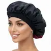 Ventas Directas de Fábrica Amazon Comercio Exterior Borde Estrecho Pañuelo Elástico para la Cabeza Seda Artificial Belleza Cuidado del Cabello Sombrero Postparto Satín Gorro de Noche