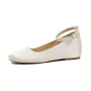 Sapatos com Elevação Interna de Garça Branca para Pessoas Baixas Sapatos Mary Jane Franceses Femininos 2026 Novo Verão Seda Corte Baixo Sapatos Únicos Madrinha