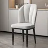 Silla de comedor estilo crema lujo ligero gama alta minimalista moderno estilo diseñador minimalista silla con respaldo para maquillaje en casa