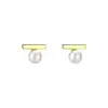 Pendientes de Perla Rectos de Moda y Sencillos para Mujer, un Regalo para Mejores Amigas, Pendientes Versátiles para el Trabajo, Joyería de Temperamento de Lujo Ligero
