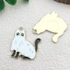10 Halloween Black Cat Series Moon Cat Cute Acessórios Pingente Acessórios DIY Liga Pingente de Óleo