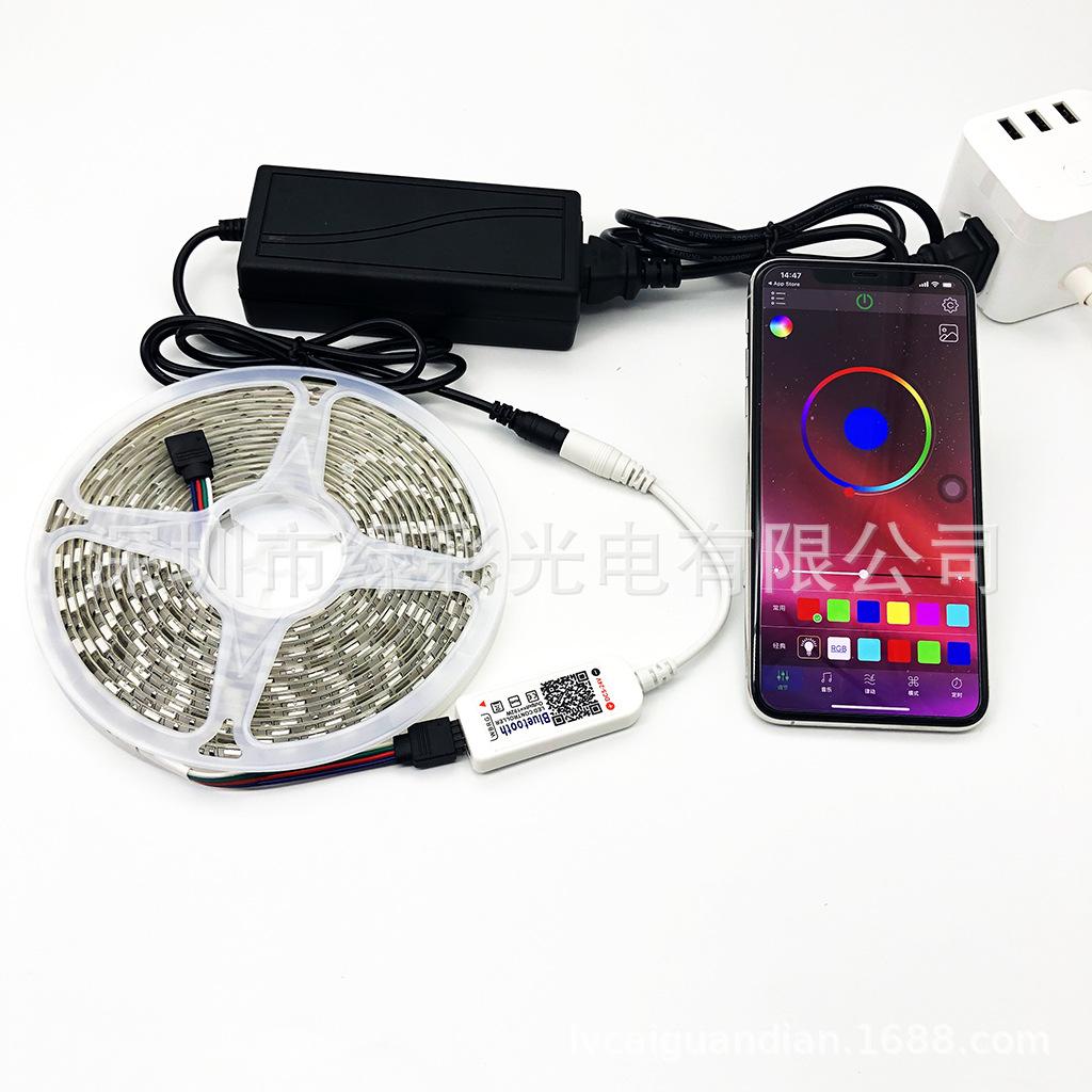 5050防水60灯RGB蓝牙DC头套装组合图