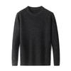Suéter Base para Hombre de Otoño e Invierno de Lana 100, Tejido de Punto de 9 Galgas Engrosado de Cuello Redondo, Manga Raglán, Juvenil, Combinable con Todo