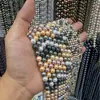 Pérolas de imitação Swarovski multicoloridas de água salgada, brilho forte, perfeitamente redondas, contas de concha com furo passante, acessórios para joias DIY, venda direta da fábrica