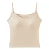Camisola para Mujer con Almohadillas en el Pecho, Adecuada para Usar Debajo de un Blazer, Ropa de Verano sin Mangas, Sujetador Integrado con Hermoso Diseño de Espalda 2026