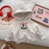 Ropa para Niños Sudadera de Otoño e Invierno para Niñas 2026 Nuevo Estilo Sudadera con Capucha Gruesa Estilo Coreano Elegante para Niños y Bebés