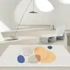 Alfombra Japonesa para Sala de Estar Estilo Wabi-Sabi, Antideslizante y Resistente a Manchas, Felpudo de Terciopelo de Cristal, Alfombra Imitación Sisal