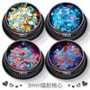 Lentejuelas ultrafinas con forma de corazón de melocotón de 3 mm, parches para uñas con destellos en forma de corazón, pegatinas para uñas con polvo brillante de diamante de alto brillo.