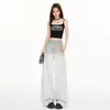 26 jeans acampanados de Tencel mezclado no ajustados para mujer, nueva colección primavera/verano, de cintura alta, adelgazantes y con un diseño de pierna recta y fluido, disponibles para dropshipping