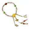 Pulsera Budista Original de Estrella y Luna con Cuentas de Oración para Mujer, Nuevo Diseño Versátil Estilo Chino
