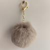 Colgante de bola de pelo sintético de conejo rex de imitación de 8 cm, llavero, accesorios para bolso de joyería DIY, colgante de bola de lana al por mayor