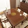 Tapete para mesa de centro de sala de estar em PVC com impressão oca estilo chinês, à prova d'água e de óleo, toalha de mesa lavável, personalizável