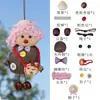 Kit de materiales DIY para campanilla de viento de cáscara de fruta natural, producto semiacabado hecho a mano, muñeca de vaina de cáscara de fruta vegetal, adorno colgante de regalo curativo