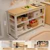 Estante de Almacenamiento para Cocina, Mesa Multifuncional de Piso de Múltiples Niveles para el Hogar, Ultra Estrecha, Mesa de Trabajo, Gabinete de Almacenamiento, Gabinete Lateral Estrecho