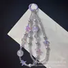 Cadena para Teléfono Móvil Estilo Océano de Verano Estrella Nuevo Lanyard Corto para Teléfono Móvil Cadena Doble Colgante de Cristal Cuerda Anti-Pérdida Venta al por Mayor