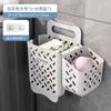 Cesta de Lavandería Plegable de Pared para Almacenamiento en el Hogar, Cesta de Almacenamiento de Ropa Sucia para Baño, Cesto Plegable para Ropa Sucia