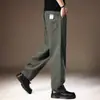 Calça casual de alta qualidade ítalo-americana para homens, novo estilo primavera 2026, calça de trabalho reta larga e solta