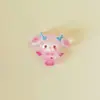 Desenho Transparente Pequeno Diabo Sanrio Acessórios de Resina Artesanal DIY Grampo de Cabelo Cola de Chantilly Orifício na Cabeça Fivela de Sapato Flor de Sapato