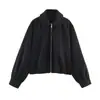 Fabricante transfronterizo de ropa para mujer al por mayor 2026 AliExpress artículo más vendido moda chaqueta abrigo estilo aviador con textura de gamuza