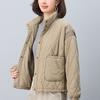 Abrigo ligero y delgado acolchado de algodón para mujer otoño e invierno corto 2024 nuevo madre de mediana edad suelto casual versátil cuello chaqueta acolchada de algodón abrigo
