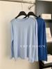 27% Lyocell 10% Lino Seda de Hielo Manga Larga Rizada Suéter para Mujer Ligero Protección Solar Camiseta de Moda Verano y Otoño 2025