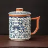 Separação de Chá e Água Caneca de Chá em Cerâmica Ru Kiln com Tampa Caneca de Cerâmica Copo para Beber no Escritório Caneca de Chá Pessoal de Grande Capacidade