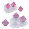 Molde de silicona para hacer colgantes de diamantes pequeños con forma de diamante, ideal para hacer joyas con pegamento de cristal.
