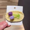 Celebridad de internet nuevo tejido a mano lana flor de tulipán pinza para el cabello BB pasador lindo niña flequillo clip lateral accesorios para el cabello