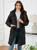 Chaqueta acolchada de algodón de longitud media para mujer, otoño e invierno 2024, nueva, con cuello alto, manga larga, cálida y ajustada, de comercio exterior, chaqueta acolchada de algodón