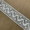 Borde de Encaje Estilo Étnico Multicolor 5CM Cuerda Bordada con Hilo Dorado Lentejuelas Tira Accesorios para Ropa Hanfu DIY En Stock