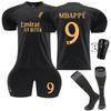 2324 Real Madrid terceiro uniforme de futebol preto 7 Vinicus 9 Mbappe 5 Bellingham