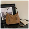 Bolso retro estilo Maillard de gran capacidad nuevo para otoño/invierno 2026, bolso de hombro moderno y casual para mujer, adecuado para ir al trabajo