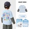 Conjunto de Duas Peças Camiseta de Manga Longa Estilo Europeu para Meninos Roupa de Outono Roupa Infantil para Primavera e Outono Body Básico Infantil Top Moda de Outono