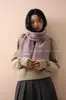 Cachecol Tricotado de Baunilha Colorido para Mulheres, Proteção Quente para o Pescoço Outono e Inverno, Cachecol Doce Estilo College, Aquecedor de Pescoço Versátil e Moderno