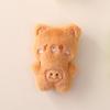 Broche de pelúcia dos desenhos animados Urso fofo Boneca Sapo Gato Coelho Bolsa Enfeites pendurados DIY Acessórios de vestuário
