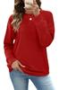 Sudaderas de Cuello Redondo para Mujer 2025 Suéter Holgado Camisa de Manga Larga a Cuadros Tops Suaves Ropa de Otoño para Dama