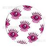 Posavasos de Cerámica Ojo de Diablo Creativo Transfronterizo con Soporte Antideslizante Aislamiento Térmico Posavasos de Corcho Se Puede Personalizar