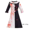 Fantasia Cosplay de Palhaço Quebra-Alma de Halloween, Vestido Patchwork Manchado de Sangue de Palhaço de Terror, Roupa para Performance de Palco Cosplay