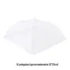 Malha de piquenique branco tampa de comida tampa de mesa tampa de poeira transparente tampa de prato dobrável mosquito tampa de mesa fábrica atacado