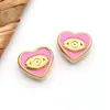 Acero Inoxidable Doble Cara Esmalte Gota de Aceite Ojo Cuentas Espaciadoras Cuentas Sueltas Cuentas Cuadradas Pulsera DIY Europea y Americana Accesorios de Joyería