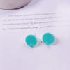 Anillo Acrílico Redondo de Color de 15 mm Pin de Acero Arete Arete Arete Colgante DIY Joyería Accesorios para Aretes