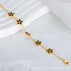 Pulsera Dazzling Starry Sky de Cinco Flores Transfronteriza de Fábrica, Joyería de Oro Completamente Diamantada, Moda al por Mayor Directamente de Fábrica