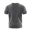Camiseta de punto de manga corta para hombre, modelo 2026, estilo old money, camiseta de punto de lino de manga corta para hombre, corte holgado, cuello henley, top casual