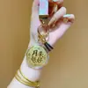 Chaveiro de Ouro Puro 999 520 Boa Sorte Pêssego e Amendoim Pingente Ornamento Dourado Brinde Promocional