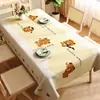Mantel estilo crema, impermeable, a prueba de aceite, lavable, resistente al calor, nuevo modelo 2025, lujo ligero, tacto de alta gama, mantel rectangular